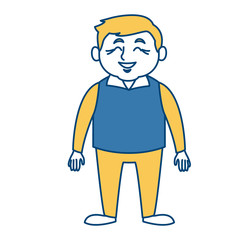 Cute grandfather cartoon icon vector illustration graphic design