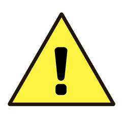 Vector image of a sign that warns of danger on white background