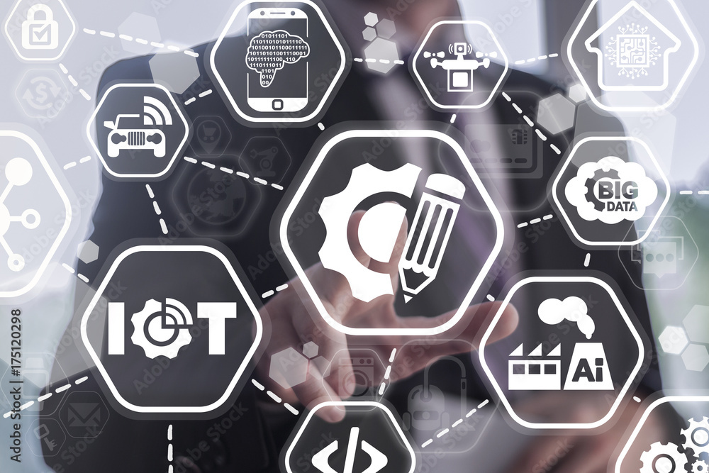 Poster engineering and development smart information innovation api technology concept. successful business