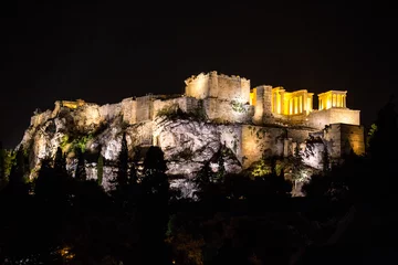 Fotobehang Acropolis at night © Olga Lipatova