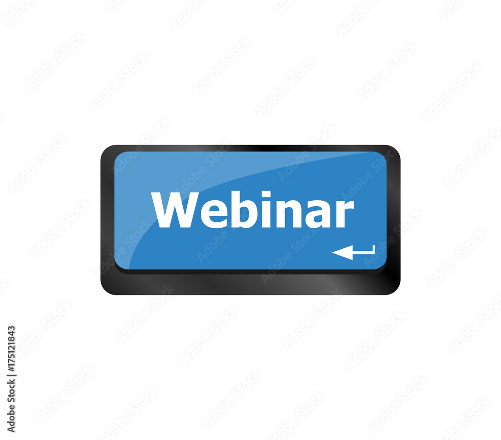 Poster webinar enter button on computer keyboard key