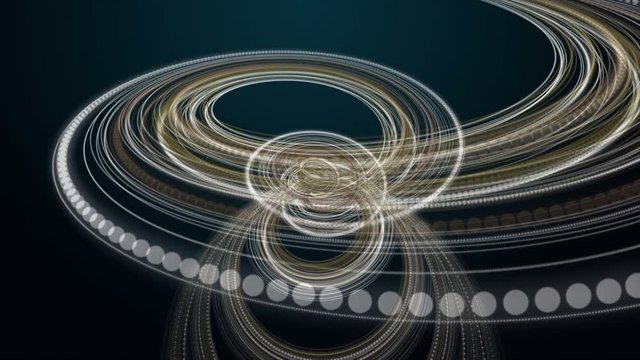 Fantastic animation with particle stripe object in slow motion, 4096x2304 loop 4K