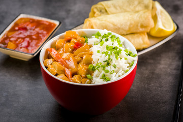 Chicken in sweet and sour sauce