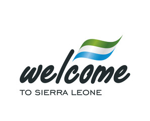 Welcome to Sierra Leone flag sign logo icon