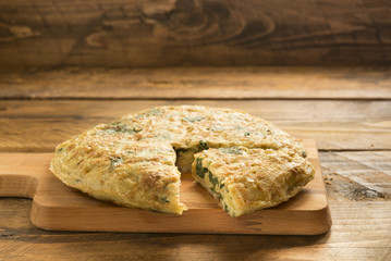 Omelette  of spinach