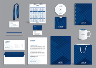 Blue corporate identity design template