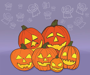 Handmade Halloween Illustration Vector