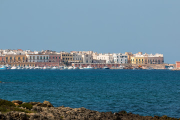 Panoramic view of gallipoli, a village near ionian sea, Apulia, Salento, Italy