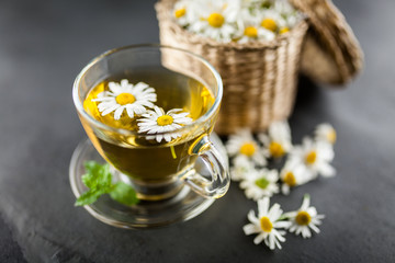 Cup of chamomile tea