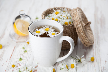 Cup of chamomile tea