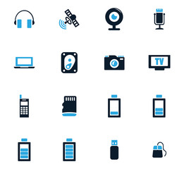 Hi tech icons set