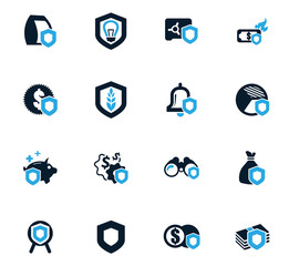 Insurance icons set