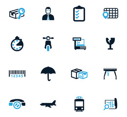 Logistic icons set