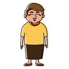 Cute grandmother cartoon icon vector illustration graphic design