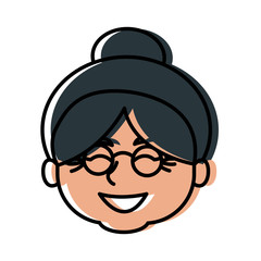 Cute grandmother cartoon icon vector illustration graphic design