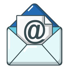Email icon, cartoon style