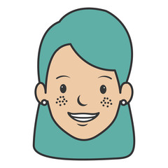 beautiful woman head avatar character