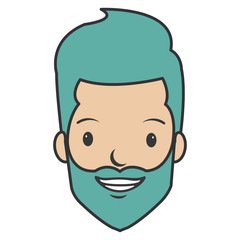 young man head avatar character