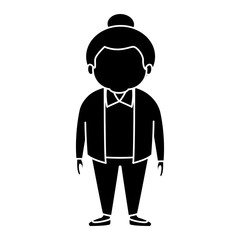 Cute grandmother cartoon icon vector illustration graphic design