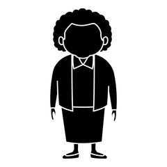 Cute grandmother cartoon icon vector illustration graphic design