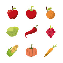Groceries icons set icon vector illustration graphic design