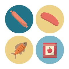 Delicious food icons icon vector illustration graphic design