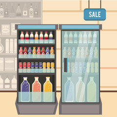 Supermarket sale stand icon vector illustration graphic design