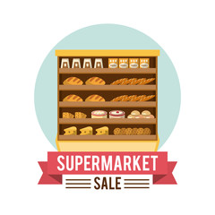 Supermarket sale stand icon vector illustration graphic design