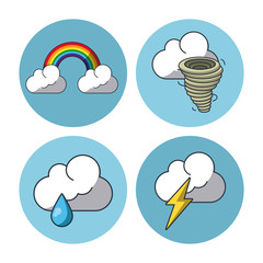 Weather icons set icon vector illustration graphic design