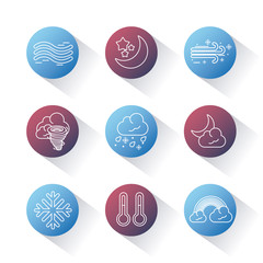 Weather icons set icon vector illustration graphic design