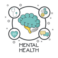 Mental health design icon vector illustration graphic design