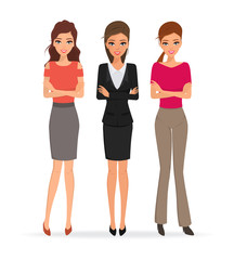 set of business woman character.