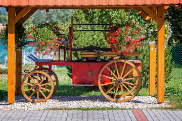 Ancient Hungarian fire car