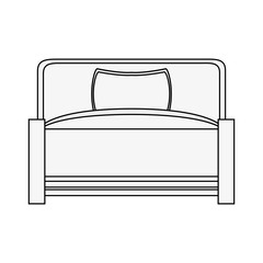 bed furniture icon image vector illustration design