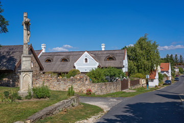 Fototapeta na wymiar Traditional houses from Hungary, near lake Balaton, village Salfold