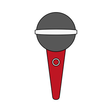 microphone with cord icon image vector illustration design