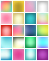 Obraz premium Abstract Creative concept vector multicolored blurred background set. For Web and Mobile Applications, art illustration template design, business infographic and social media, modern decoration