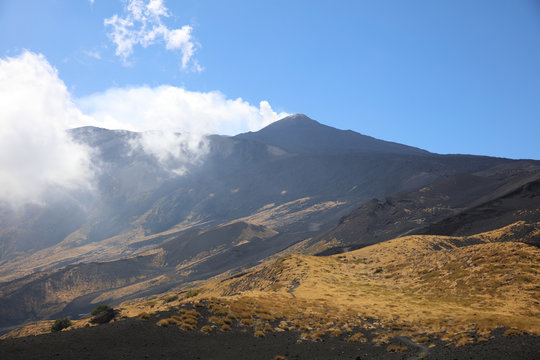 Mount Etna on Sicily Island in Italy