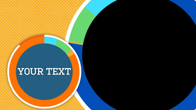 Colorful Spinning Circles Text Overlay