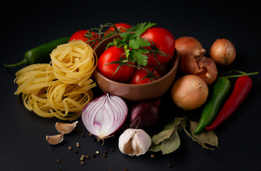 Vegetables and pasta
