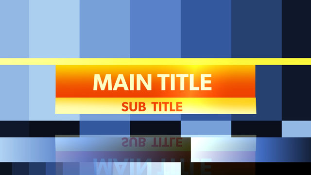 Blue Colorbars and Orange Flip-Down Title