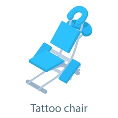 Tattoo chair icon, isometric 3d style