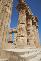 Obraz premium The Temple E at Selinunte. Sicily. Italy