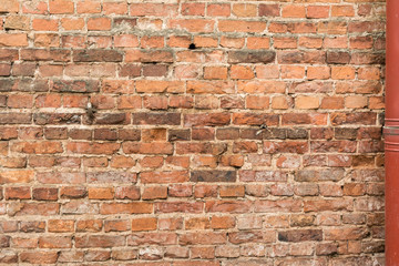 texture of the destroyed brick wall