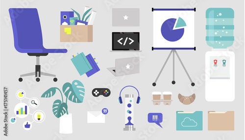 Office Supply Sticker Pack Office Furniture Electronics
