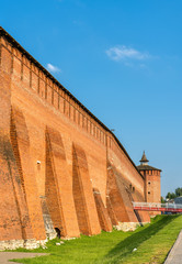 Fototapeta premium Defensive walls of the Kremlin in Kolomna, Russia