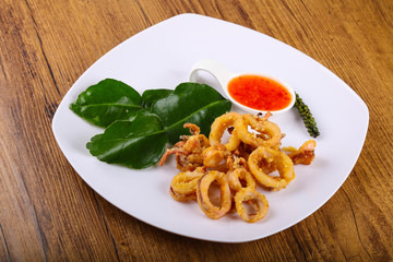 Fried squid rings