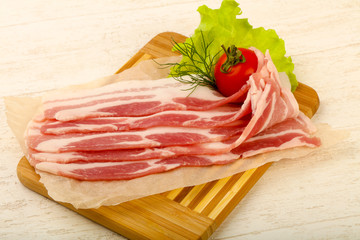 Raw bacon