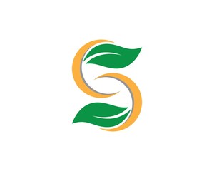 Logos of green leaf ecology nature element vector icon