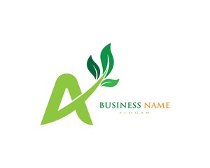 Logos of green leaf ecology nature element vector icon